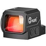 CVLIFE WildHawk Enclosed Auto-Brightness Red Dot Sight for RMS RMSc, 32MOA Circle & 2MOA Dot Motion Awake Reflex Sight Optics Scope for Compact Pistol, 3500G Shockproof, Adapter for MOS/RMR/Picatinny