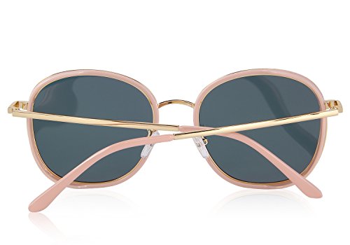 MERRY'S Polarized Sunglasses for Women Retro Oversized Sun Glasses Metal Temple S61083