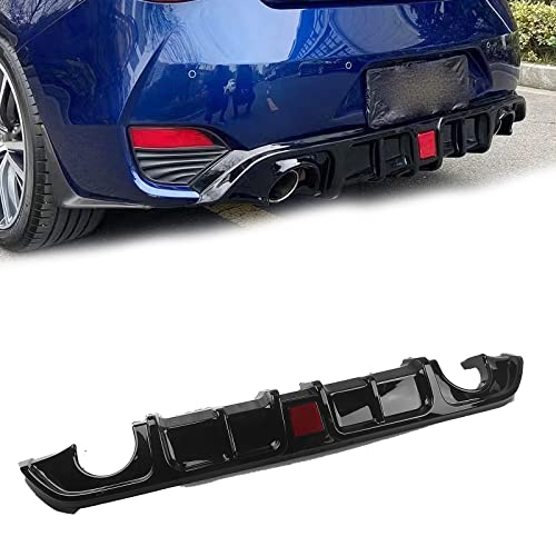 Lèvre de diffuseur pare-chocs arrière Infiniti Q60 fini noir brillant avec répartiteur élégant