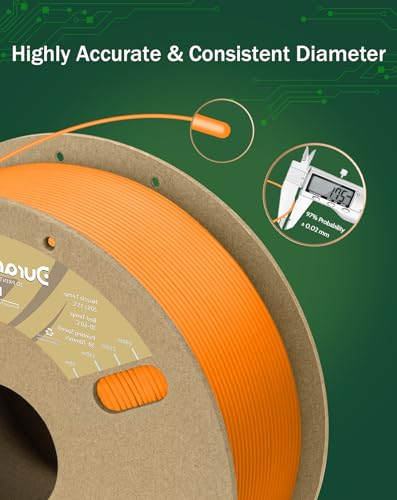 Image of DURAMIC 3D PLA Filament Basic for 3D Printer Neatly Wound Easy Printing | 3D Printing Filament 1.75mm, Dimensional Accuracy + /- 0.02 mm, Fit Most FDM 3D Printers 1KG PLA Orange