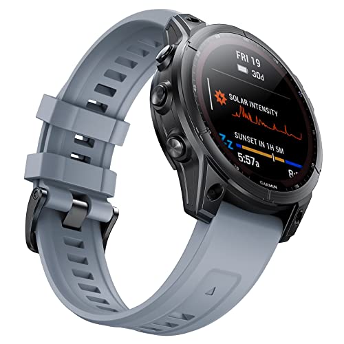 NotoCity Compatible with Fenix 7/Fenix 6/Fenix 5, QuickFit 22mm Silicone Watch Band for Fenix 8 47mm, Approach S70, S62, S60, Epix 2 Pro 47mm (Grey)

NotoCity Fenix 8 QuickFit 22mm Silicone Watch Band for Fenix 7/Fenix 6/Fenix 5, Approach S70, S62, S
