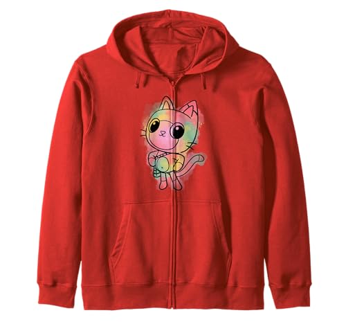 Sweat à capuche Gabby et la Maison Magique avec Pandy Pattes style aquarelle pour enfant