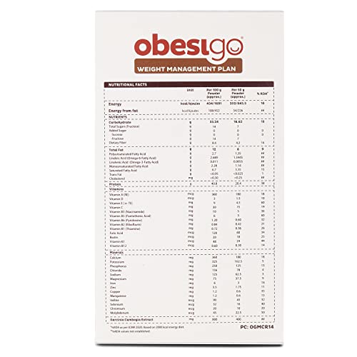 Obesigo BLCD Weight Management Plan 7 Sachets of 50 g each of Premium Mango shake (350gm) - Image 3