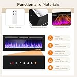 80" TV Stand, Modern Entertainment Center, Adjustable TV Console with 12-Color LED Lights, for Living Room, Black