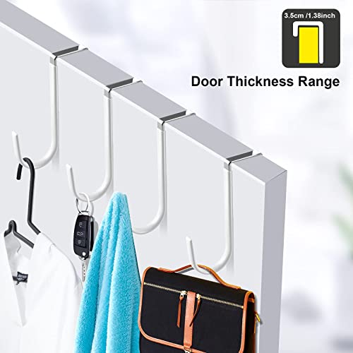 Flowraliki Over The Door Hook, 4 Pack Door Hooks For Hanging Clothes, Towels, Coats, And More #TOP2