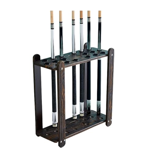 Support de queue de billard en bois noble, grand rangement au sol