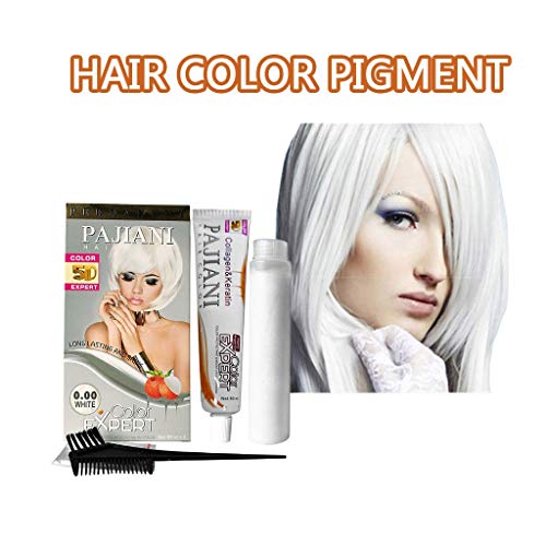 Jiusike Color Unisex Lasting Long Hair Color Permanent White 160Ml Pigment Hair Hair Care Simpler Hair Color For Men Beard (Multicolor, One Size) #TOP1