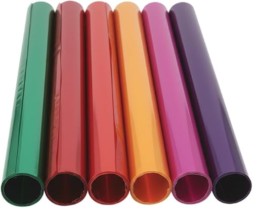 Gift-Wrap Cellophane – Assorted Colours (500mm x 2m, Pack of 6)