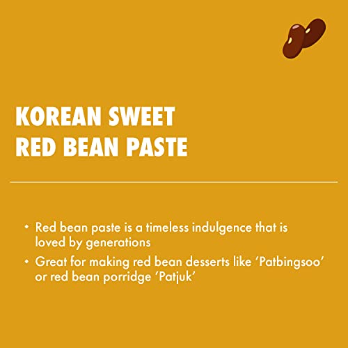 Surasang Premium Sweet Red Bean Paste - Authentic Korean Patbingsu & Asian Dessert Ingredient - Ready-to-Use Creamy Texture - 16.58 Ounce
