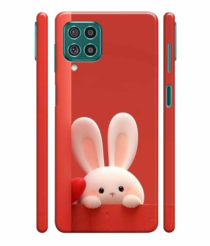Image of Printed Hard Back Case Cover & Compatible for Samsung Galaxy F62 / Samsung Galaxy M62 | Rabbit Painting Art (Multicolor) - D1202