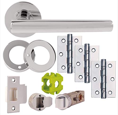 Jigtech JTB81015 Eden Door Pack-Privacy-Polished Chrome