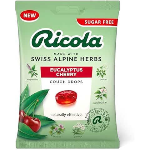 Ricola Eucalyptus Cherry Sugar Free Cough Drops Cover