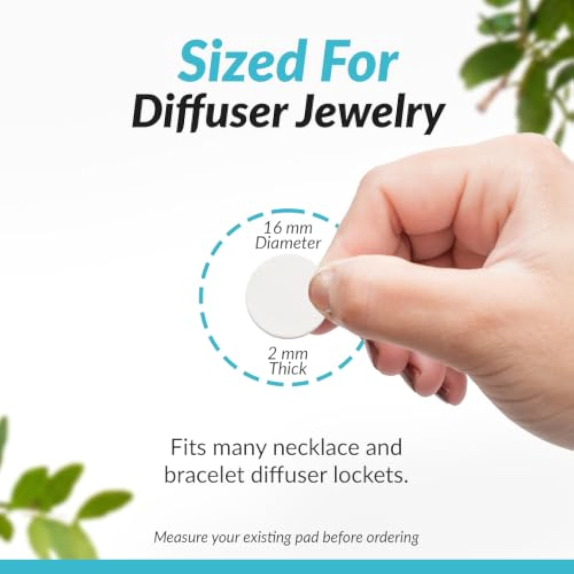 Aromatherapy Essential Oil Diffuser Locket Necklace, Refill Pads