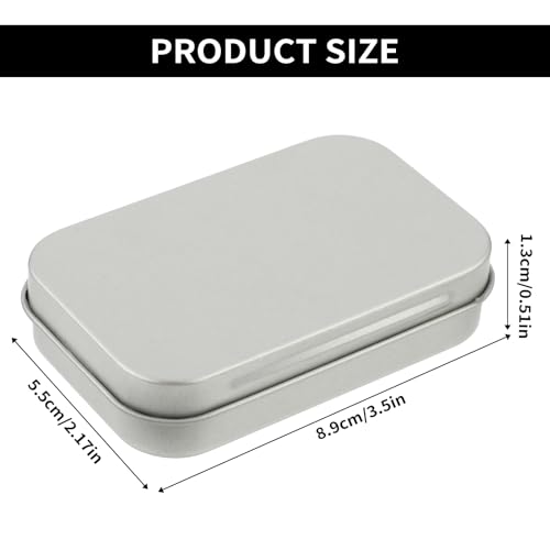 Ouligay Metalldöschen Blechdose Silber Metal Tin Mini Aufbewahrungsbox Metall Boxen Metalldosen aus Metall mit Deckel Minibox Organizer für Zuhause Sügigkeiten und Kleinen Gegenständen
