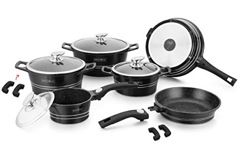 Royalty Line, Juego de utensilios de cocina de aluminio fundido a presión, 14 piezas,...