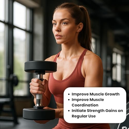 Image of Bouncer Dumbbells Set of 2 | Professional Round Dumbbells for Home & Gym | Heavy Duty Rubber Coated Weights for Strength & Fitness Training (Black, 40kg)