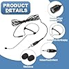 sourcing map Ear Hook Headset Microphone, Single Over Ear Set Hanging Omnidirectional Wired Audio Condenser Microphone Headset with 3.5mm Female Screw Plug 3.9ft Cable, Black #2