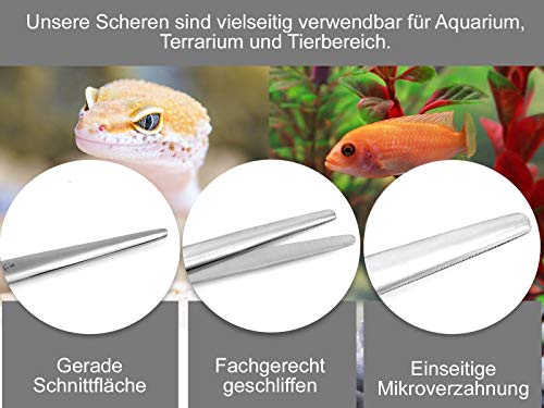 Profi Aquarium Terrarium Schere Pflanzenschere Gerade Ausführung Edelstahl rostfrei (50,0 cm)