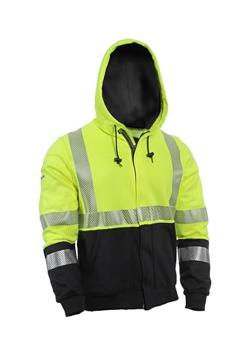DRIFIRE Fr Hybrid Hi-vis Class 3, Flame Resistant Sweatshirt, Cat 2 Arc Rating
