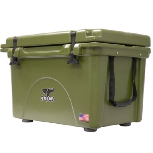 ORCA ORCG040 Cooler with Extendable flex-grip handles for comfortable solo or tandem portage, 40 quart, Green