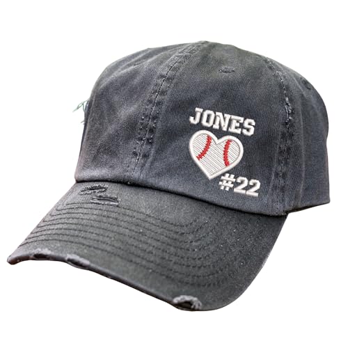 Gorra de béisbol personalizada con nombre y número miniatura 1