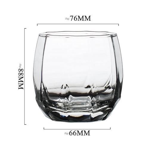 Vasos para beber whisky tipo vaso lowball de 12 oz transparentes 3