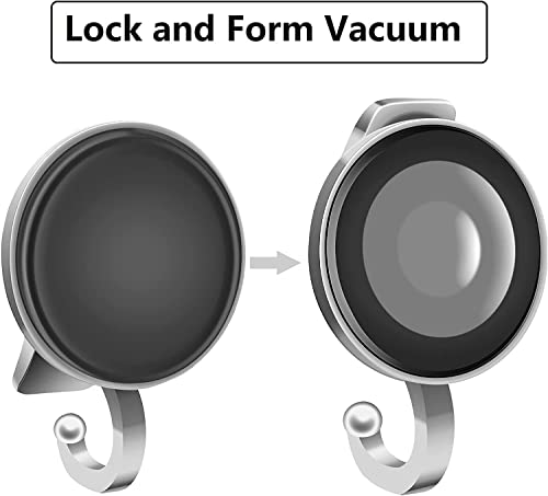 Tesot Suction Cup Hooks, Shower Hooks, Upgraded Suction Cups For Glass Chorme Silver, 2 Pack #TOP1