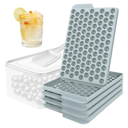 Cubiteras Pequeñas - Moldes Reutilizables para Hielo de Cóctel | Recipiente 104 Cubículos Resistentes a Temperaturas Para Whisky Bourbon y Fiestas Familiares