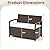 Tangkula 46 Gallon Outdoor Bench with Storage, Outdoor PE Rattan Storage Bench with Cushion, Backrest & Acacia Wood Armrests, Metal Frame, Waterproof Deck Box Seat for Porch Backyard Poolside