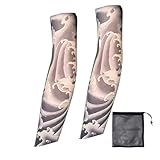 Ultra-Thin Sun Protection Tattoo Sleeves, UPF 50+ Tatoo Sleeves Men, Unisex Cooling Compression Arm Sleeves (Sea Wave)