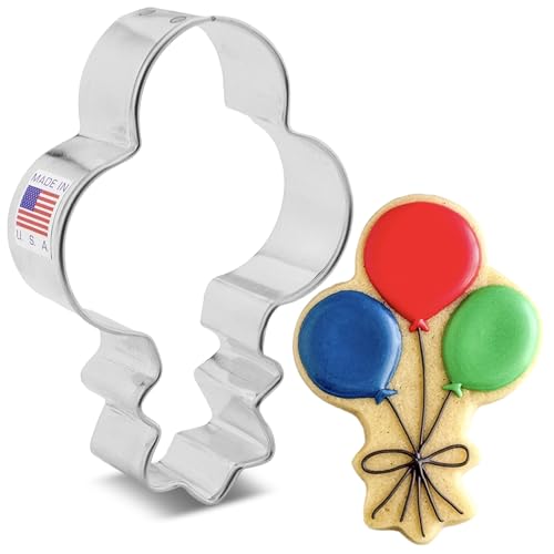 Ann Clark Bunch Of Balloons Cookie Cutter, 3-7/8' Made In Usa
