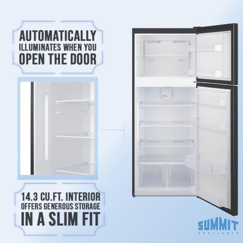 Summit 28" Refrigerator, Top Mount Freezer, Full Size, Energy Star Certified, White- CTR152B (Black, Right Hand Door) on Fridge.com