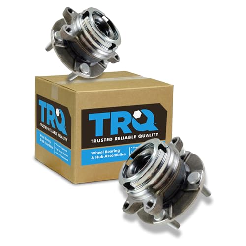 Image of TRQ Front Pair Wheel Bearing and Hub Set 2 Piece for Infiniti Nissan | for 2013 INFINITI JX35 2019-2021 INFINITI QX50 2014-2020 INFINITI QX60 +4 more 3.5L V6 To 9 /30 /20 Production Date