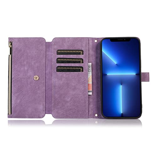 Housse en cuir de luxe pour iPhone 13 Pro Max avec porte-cartes élégant vert