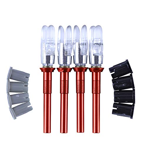 Deepower Universal Fit Nock Automatically Led Lighted Nock Fits G, X, And S Series Arrows With 4.2Mm/.165 Inside Diameter, Including 0.204, 0.244 Led Archery Nock (Red) #TOP22