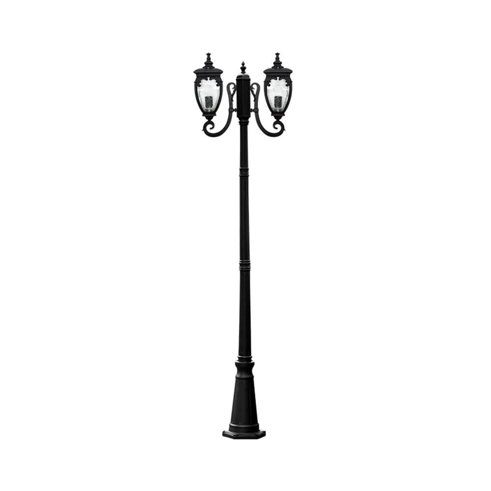 Lampy Solarne Na Słupku, Zewnętrzne Lampy Na Słupku, 2-Punktowe Lampy Zewnętrzne Na Słupku, Wodoodporna Lampa Uliczna Ip56, Antykorozyjna, Aluminiowa, Wysoka Lampa N,One Color-Height 290cm