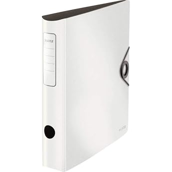 Leitz 180&deg; Active Solid Quality Folder, A4, Slim, Rounded Spine, 6.5 cm Wide, Rubber Band Fastener, Lightweight Polyfoam, Pla