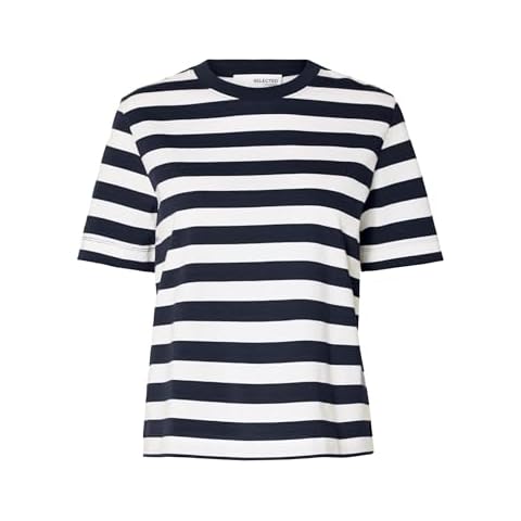 Selected Femme Dark Sapphire Striped Tee Cover