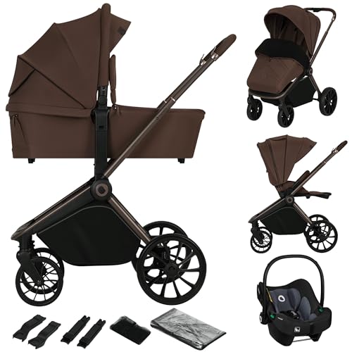 LIONELO MIKA PLUS 3 en 1 Silla de Paseo Bebe 0-48 meses a 22 kg Capazo hasta 9 kg Silla de Coche Portabebés hasta 13 kg, Respaldo Ajustable, Suspensión, Ruedas 360° Capota XXL Carrito de Bebe LIONELO MIKA PLUS 3 en 1 Silla de Paseo Bebe 0-48 meses a 22 kg Capazo hasta 9 kg Silla de Coche Portabebés hasta 13 kg, Respaldo Ajustable, Suspensión, Ruedas 360° Capota XXL Carrito de Bebe