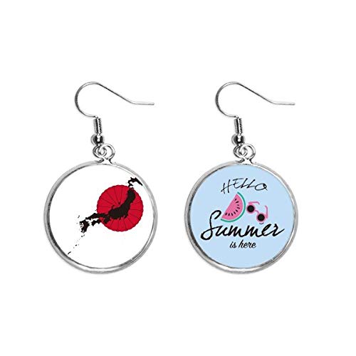 Pendientes de sandía japoneses ideales para looks de terraza y playa