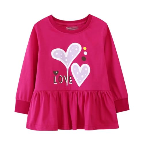 Toddler Girl Long Sleeve T-Shirts Kids Cotton Fall Top Crewneck Clothes 2-7 Years3