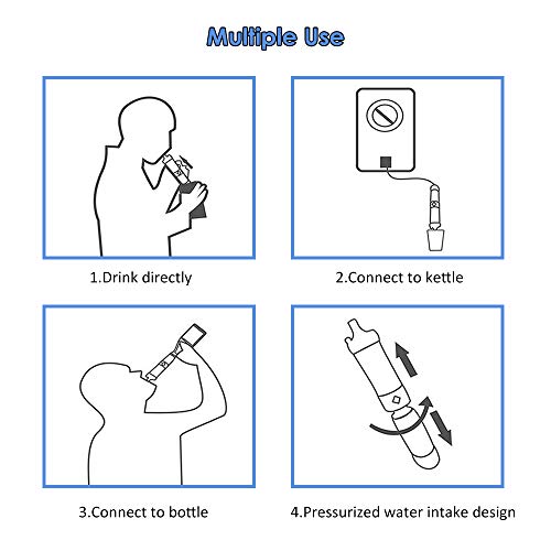 Ajcoflt Filtro de Água ao ar livre Sistema de Filtração de Purificador de Água de Palha Projeto de L