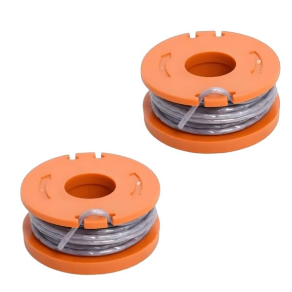 Galenkong 2 Pieces Strimmer Spool Line Compatible with McGregor MCT1825 MCT2X1825 18v Strimmer Nylon Autofeed Spool Wire Trimmer Refills Replacement