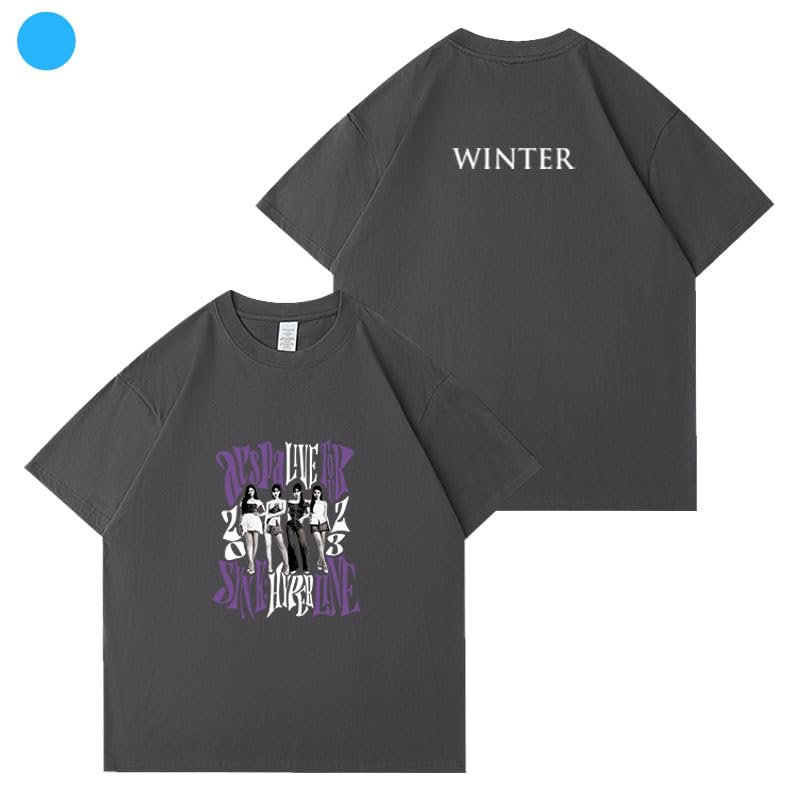 aespaTシャツ　ウィンター aespa winter ウィンター Tシャツ raptee ブラックの通販 by