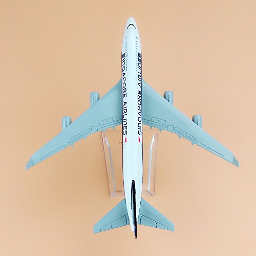Sage Square 1:300 Singapore Airlines Boeing 747-412 Scale Metal Model Aircraft, Highly Detailed Souvenir Model Aircraft Collection, Multi