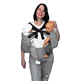 Twin Hip Carrier for Babies Grey – Ergonomic 100% Cotton Baby Carrier for Twins, Ages 4–18 Months (10–33 lbs Each) | Comfortable, Adjustable & Supportive Hip Seat Carrier | Babywearing for Two