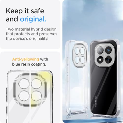 Image of Jkobi Back Cover for Redmi Note 14 Pro Plus (Silicone Clear Shockproof Case with Camera Protection | Soft and Flexible | Transparent)