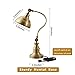 Melunar Brass Desk Lamp, Adjustable Table Lamp, Vintage Task Lamp with Rotary Shade Adjustable Height, Rechargeable Lamps for CoffeeTable Restaurant Bedroom Dinner Lighting