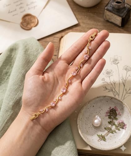 Image of Tulip Bracelet For Women | Anti Tarnish Floral Charm Bracelet For Women & Girls | Stainless Steel Tulip Bracelet | Stylish Party Daily Wear Accessory