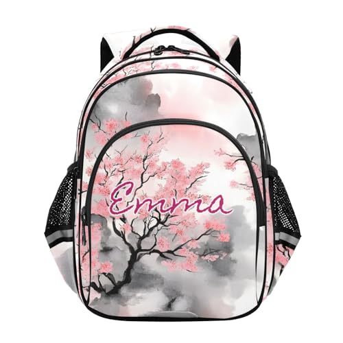 Sac à dos d'école primaire et sorties au parc motif fleur de cerisier aquarelle